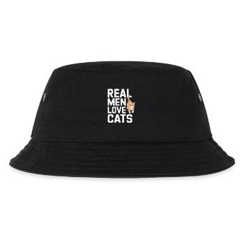 Real Men Love Cats - Kinder Bucket Hat - Schwarz - Vorne