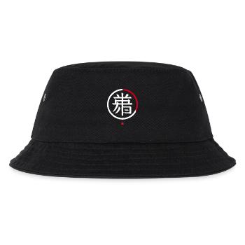 „Michi – Der Weg des Minimalismus“ - Kinder Bucket Hat - Schwarz - Vorne