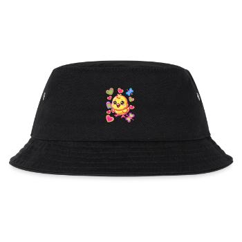 Kücken Frühling Ostern Osterfest Huhn Hühner Baby - Kinder Bucket Hat - Schwarz - Vorne