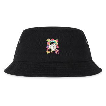 Regenbogen Schaf Schafe Ostern Osterfest Lamm Kind - Kinder Bucket Hat - Schwarz - Vorne