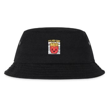 Fry Day Vibes Potato Pun - Funny French Fries - Kids’ Bucket Hat - black - Front