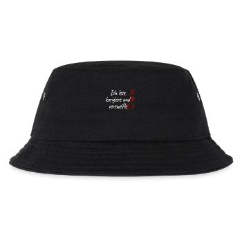 Deutschlehrer Ich Korrigiere Und Verzweifle Lehrer - Kinder Bucket Hat - Schwarz - Vorne