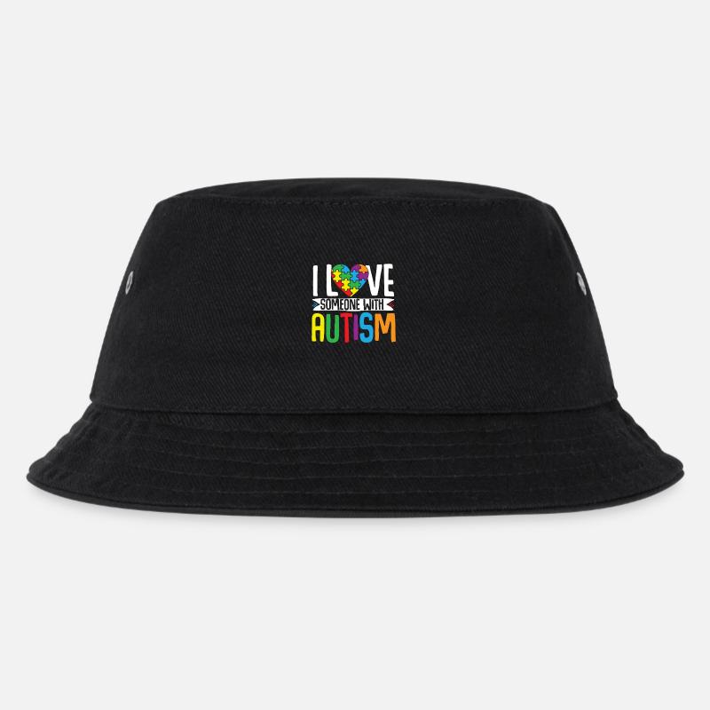 Autismus Puzzle - Liebe Eine Person Mit Autismus - Kinder Bucket Hat - Schwarz