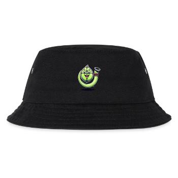 Lustiges Pod-Design im Gummischlauch-Stil - Kinder Bucket Hat - Schwarz - Vorne