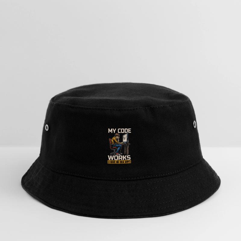 Coder My Code Works I Have No Idea Web Developer Kinder Bucket Hat