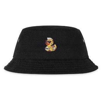 Ente Gummi Ente Punk Heavy Metal Tier Vogel - Kinder Bucket Hat - Schwarz - Vorne