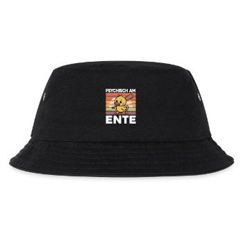 Psychisch Am Ente Lustiger Spruch - Kinder Bucket Hat - Schwarz - Vorne