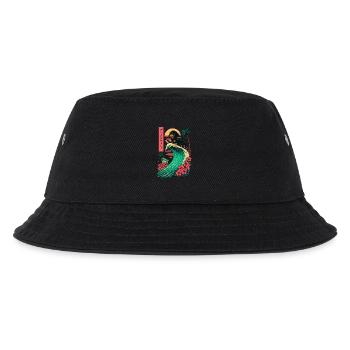 Dachshund Sausage Dog Wiener Japanese Surfing - Kids’ Bucket Hat - black - Front