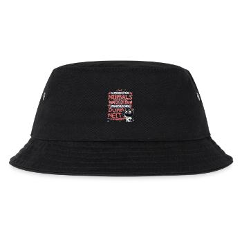 Niemals die Macht der Dummheit unterschätzen - Kinder Bucket Hat - Schwarz - Vorne