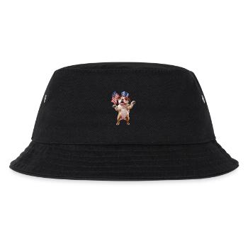 Englische Bulldogge - Kinder Bucket Hat - Schwarz - Vorne