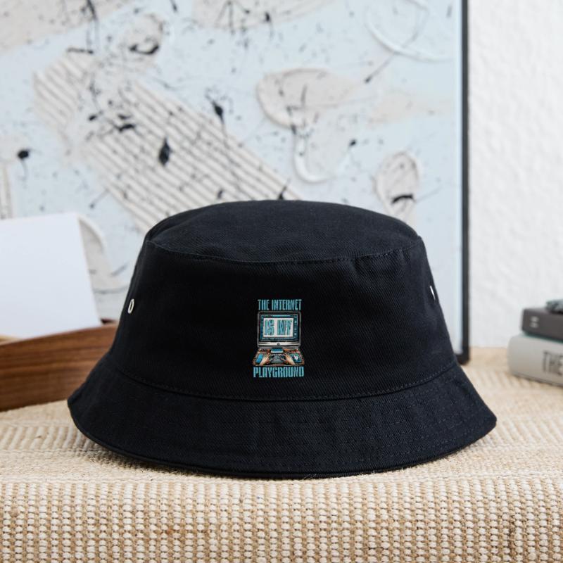 Coder The Internet Is My Playground Web Developer Kinder Bucket Hat
