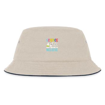 Wissenschaft Ist Unabhängig: STEM Bildung Fördern - Kinder Bucket Hat - Natur/Navy - Vorne
