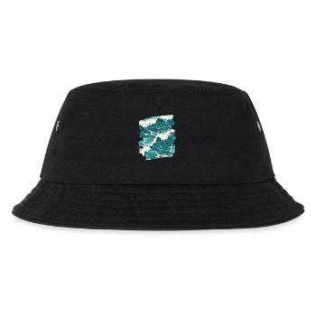 Wellen und Meer - Kinder Bucket Hat - Schwarz - Vorne