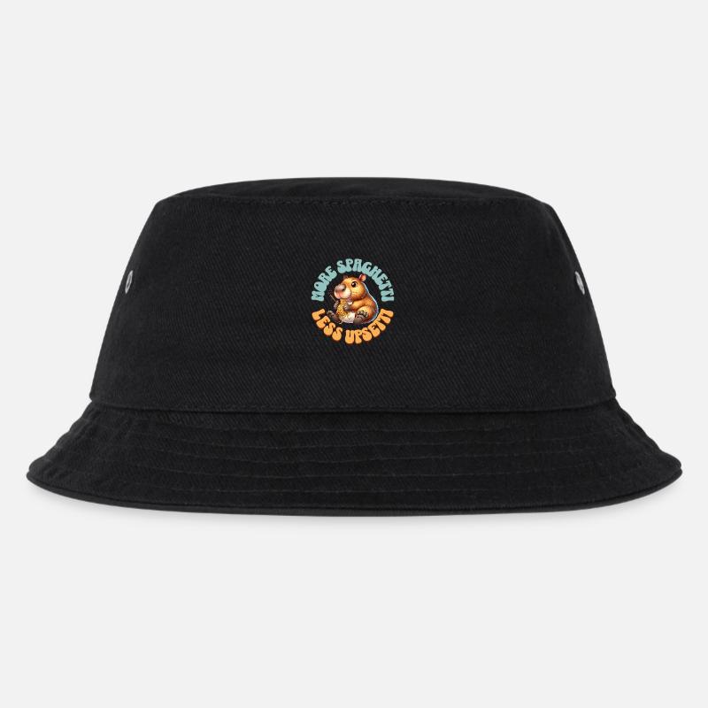 More Spaghetti Less Upsetti - Kinder Bucket Hat - Schwarz