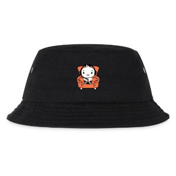 Ente Gamer zocken Controller Headset Sessel sitzen - Kinder Bucket Hat - Schwarz - Vorne