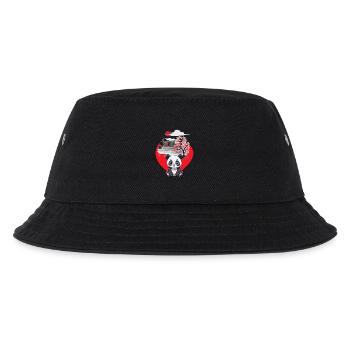 Asien China Bär Panda Pandabär Kinder - Kinder Bucket Hat - Schwarz - Vorne