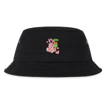 Easter Easter Bunny Easter Eggs Retro Kids Eggs Bunny - Kids’ Bucket Hat - black - Front