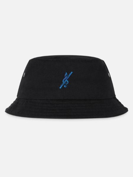 Flötenmusik Grafik - Kinder Bucket Hat - Schwarz