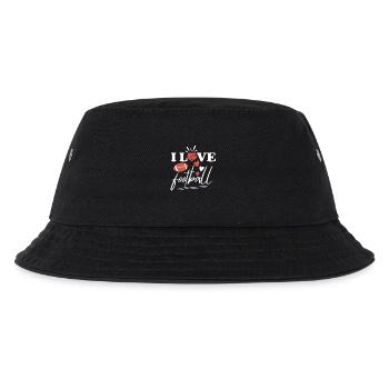 American Football Love Football Fan - Kinder Bucket Hat - Schwarz - Vorne