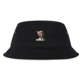 Schwein - Kinder Bucket Hat - Schwarz - Vorne