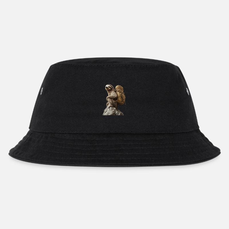 Faultier - Kinder Bucket Hat - Schwarz