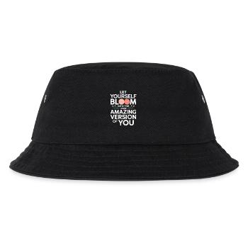 Lass Dich Zur Besten Version Erblühen - Kinder Bucket Hat - Schwarz - Vorne