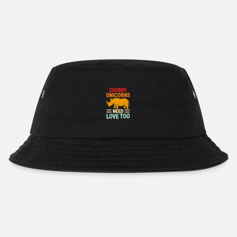 Nashorn - Kinder Bucket Hat - Schwarz
