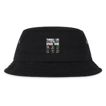 Things I Do In My Spare Time - Kinder Bucket Hat - Schwarz - Vorne