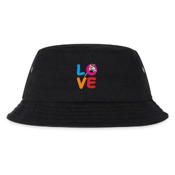 LOVE STECKENPFERD - Kinder Bucket Hat - Schwarz - Vorne