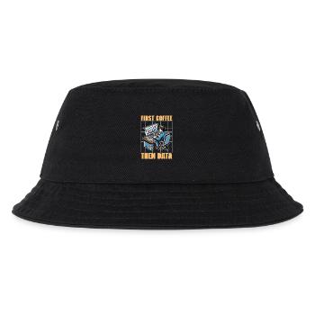 Statistician First Coffee Then Data Mathematician - Kinder Bucket Hat - Schwarz - Vorne