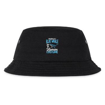 Blauwal Im Menschlichen Kostüm Lustig - Kinder Bucket Hat - Schwarz - Vorne
