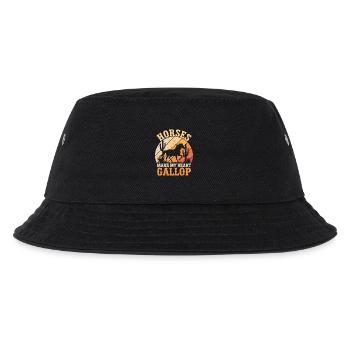 Horses Make My Heart Gallop - Kids’ Bucket Hat - black - Front
