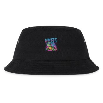Low-Key Lit Schildkröte - Kinder Bucket Hat - Schwarz - Vorne