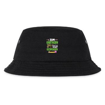 Zum Gärtnern Geboren Zur Arbeit Gezwungen Gärtner - Kinder Bucket Hat - Schwarz - Vorne