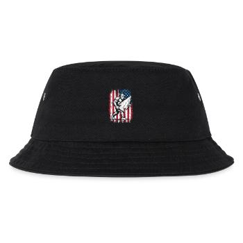 Bigfoot Arrowhead Arrowheads US Flag - Kids’ Bucket Hat - black - Front