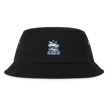 Rentiere Rentier - Kinder Bucket Hat - Schwarz - Vorne