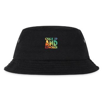 Boulderer Chalk Up and Conquer Bouldering - Kids’ Bucket Hat - black - Front