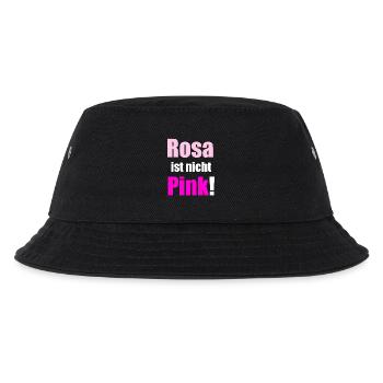 Rosa ist nicht Pink - Kinder Bucket Hat - Schwarz - Vorne