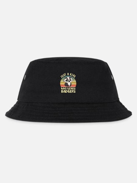 Dachs - Kinder Bucket Hat - Schwarz
