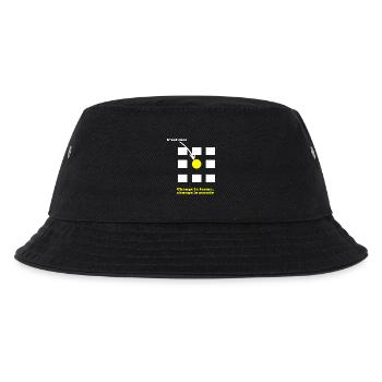 Verändere die Form, verändere die Welt – Bold Design - Kinder Bucket Hat - Schwarz - Vorne