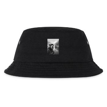 Fischerei Bär Selfie - Kinder Bucket Hat - Schwarz - Vorne