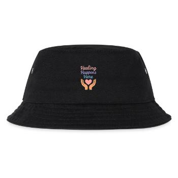 Die Sozialarbeiterin Unterstützt Die Psychische - Kinder Bucket Hat - Schwarz - Vorne