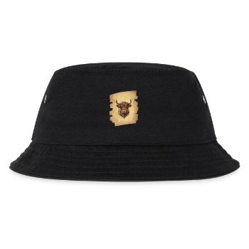 Schottisches Hochlandrind - Kinder Bucket Hat - Schwarz - Vorne