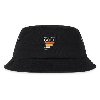 Warum Ich Beim Golfen Verliere - Chart-humor - Kinder Bucket Hat - Schwarz - Vorne