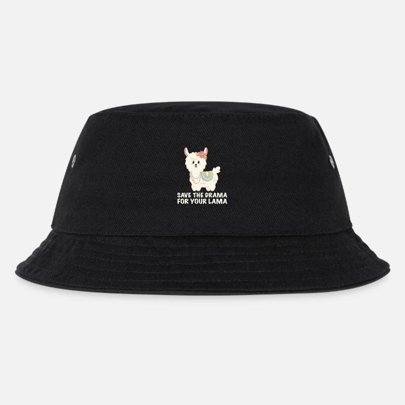 Save the drama for your lama - Kinder Bucket Hat - Schwarz