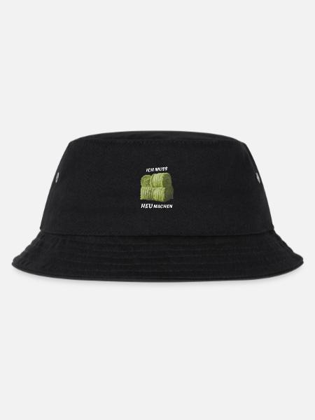ICH MUSS HEU MACHEN - Kinder Bucket Hat - Schwarz