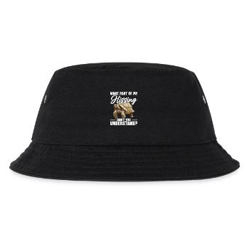 Welchen Teil Meines Zischenden Zischens Verstehst - Kinder Bucket Hat - Schwarz - Vorne