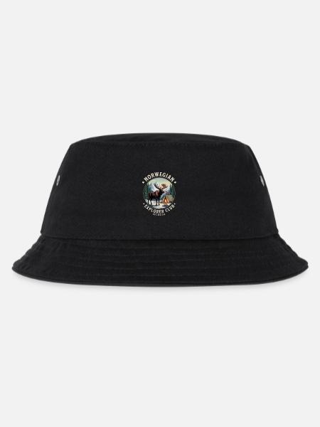 Norwegian Explorer Club Norwegen Outdoor Abenteuer - Kinder Bucket Hat - Schwarz
