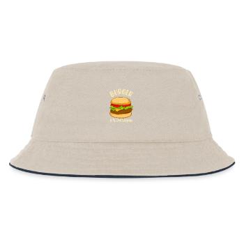 Burger is My Love Language - Food Design - Kinder Bucket Hat - Natur/Navy - Vorne