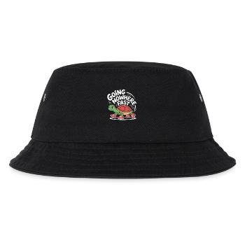Schildkröten-Tempo mit Stil - Kinder Bucket Hat - Schwarz - Vorne